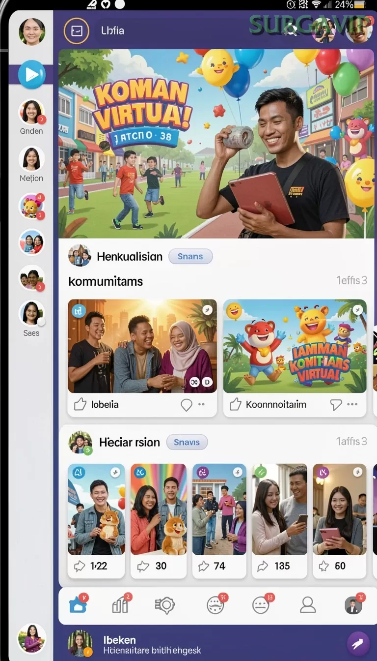 Cuplikan layar 9N9N — aktivitas
